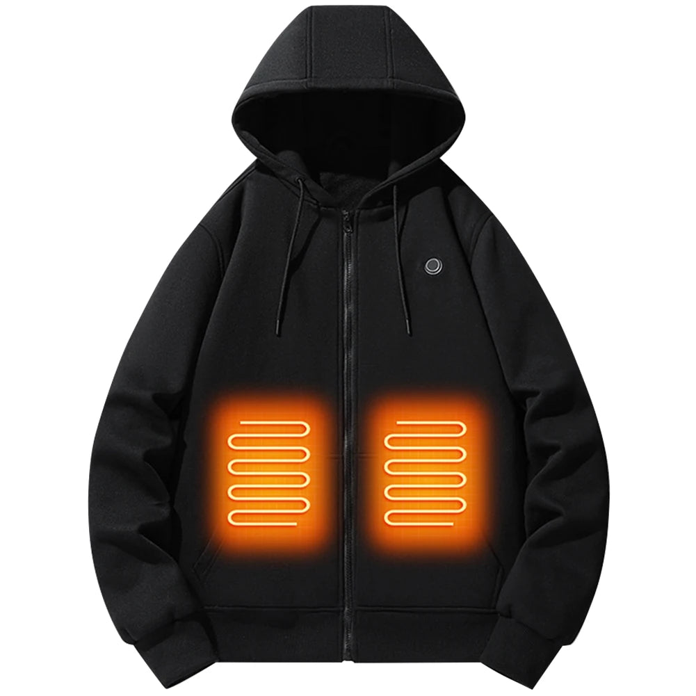 Electric Heated Hoodies Long Sleeve Streetwear Winter Warm Heated Clothes Thermal Heated Jacket for Men and Women